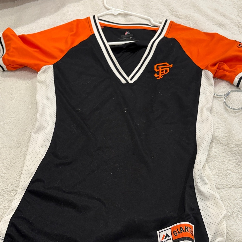 Majestic Black and Orange Giants Jersey